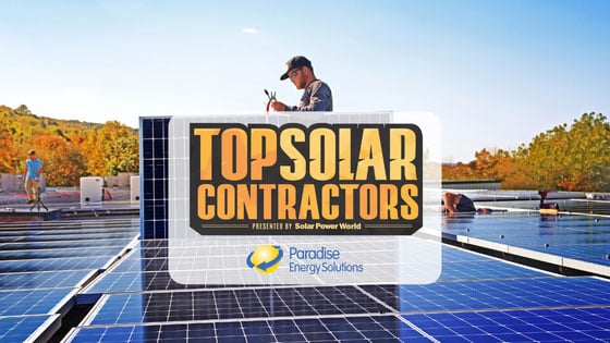 2022 Top Solar Contractor Paradise Energy Solutions 1